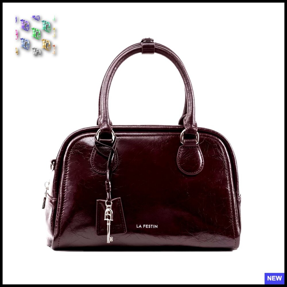 Genuine Leather Satchel Purse Convertible Crossbody Bag Classic Retro Style